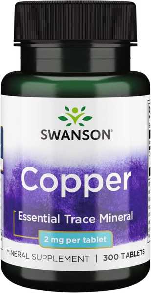 Swanson, Copper, 2mg, 300 Tabletten